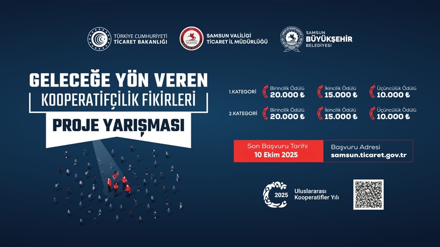 GELECEĞE YÖN VEREN KOOPERATİFÇİLİK FİKİRLERİ PROJE YARIŞMASINDA BAŞVURU SÜRESİ 10 EKİM 2025 TARİHİNE KADAR UZATILDI!
