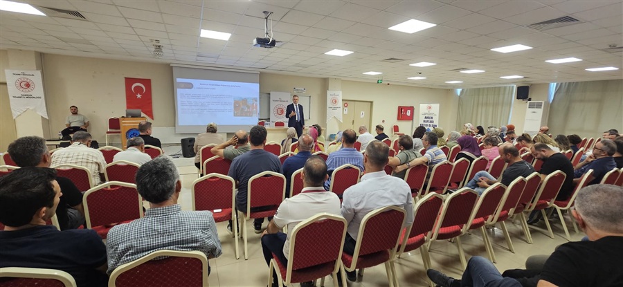 İL MİLLİ EĞİTİM MÜDÜRLÜĞÜMÜZ İŞ BİRLİĞİNDE, MÜDÜRLÜĞÜMÜZ TARAFINDAN ATAKUM MESLEKİ VE TEKNİK ANADOLU LİSESİ TOPLANTI SALONUNDA, ÖĞRETMENLERİMİZE AHİLİK KÜLTÜRÜNÜ ANLATAN EĞİTİM DÜZENLENMİŞTİR.